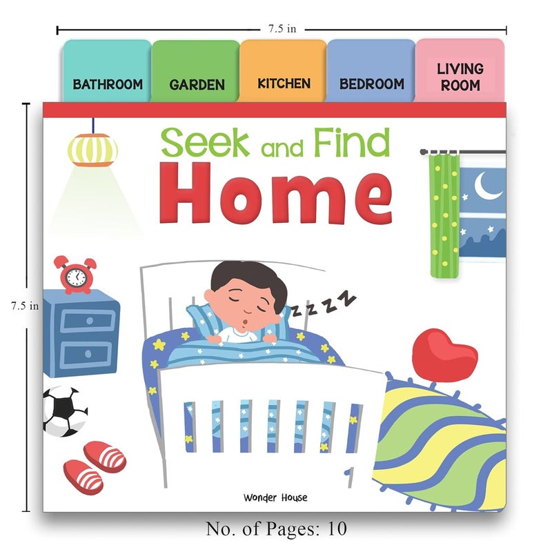 Seek And Find - Home : Early Learning Board Books With Tabs | Published by Wonder House Books | Board Book - Image 3