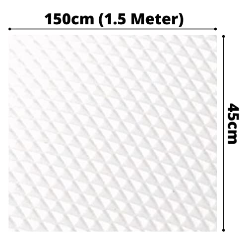 KayJen (45cmX1.5m) Transparent Food Grade EVA Anti Slip MatSheet for Fridge, Kitchen, Drawer, Shelf Liner, Table (Diamond Texture, Transparent) - Image 2