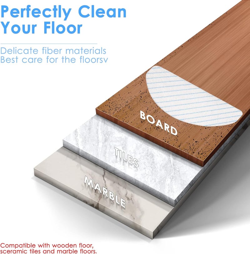 CHAIN PEAK (50 Pieces) Disposal Mop Pads for ECOVACS DEEBOT OZMO T8/ T8+/ T8 AIVI/ T9/ T9 MAX Vacuum Cleaner Wipes, Wiping Pads, One Time Use Mopping Cleaning Cloths - Image 2