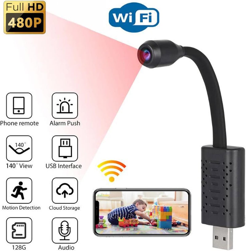 comfrt Hidden Cameras for Home Security, Photography DV Home 480P Wireless WiFi Camera Mini Spy Camera WiFi Wireless, Small Nanny Camera Indoor with Wide Angle Remote View, Motion Detection - Image 2