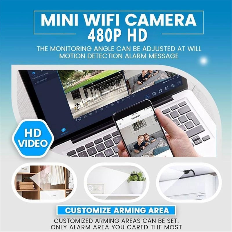 comfrt Hidden Cameras for Home Security, Photography DV Home 480P Wireless WiFi Camera Mini Spy Camera WiFi Wireless, Small Nanny Camera Indoor with Wide Angle Remote View, Motion Detection - Image 4