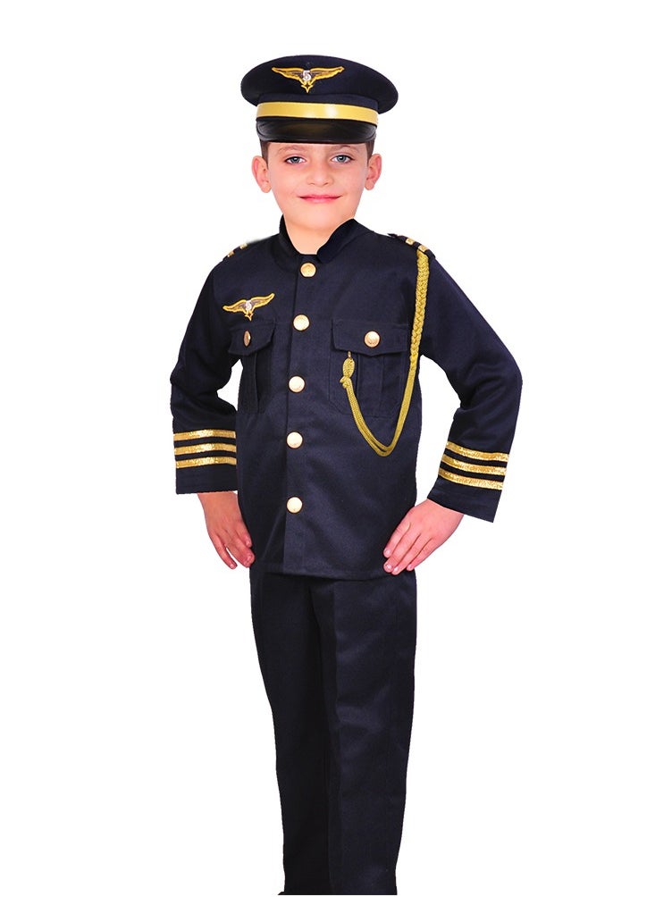 costumax Children Costumes Pilot Costume Dark Blue Color  - Image 1