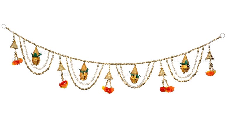 Evisha تزيين باب كلاش الذهبي للتعليق بمناسبة ديوالي 3 قدم - Image 2