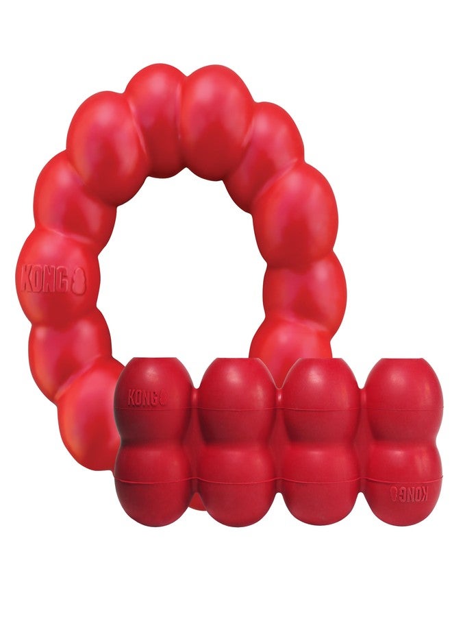 KONG Ring & Goodie Ribbon - Durable Rubber Treat-Dispensing Chew Toy for Dental Health - for Small Dogs - Image 1