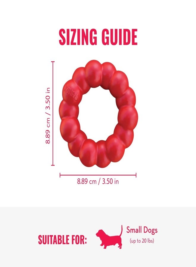 KONG Ring & Goodie Ribbon - Durable Rubber Treat-Dispensing Chew Toy for Dental Health - for Small Dogs - Image 3
