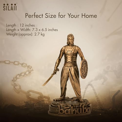 SILAII Baahubali The Epic Official Movie Merchandise | 12 Inch Antique Bronze | Movie Collectible Figurine for Fans | Home Decor & Gift Item - Image 4