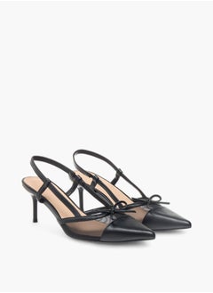 Flora Bella By Shoexpress Womens Bow Accent Slingback Shoes With Stiletto Heels  - Image 1