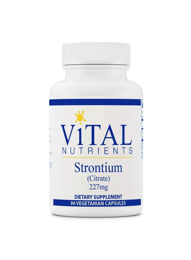 Vital Nutrients Strontium (Citrate) Supports Healthy Teeth And Bones 90 Vegetarian Capsules Per Bottle 227 Mg - Image 1
