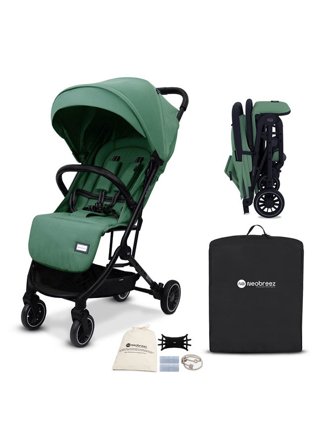 neobreez LITEX Lightweight Cabin Size Travel Baby Toddler Stroller|Trolley Handle Pushchair, Waterproof UPF 50+Canopy, Gift And String Bag, Phone Holder And Toy Strap, Reflective Sticker, 0-3yrs, 15kg, 3yrs Warranty  - Image 1