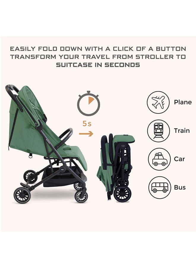 LITEX Lightweight Cabin Size Travel Baby Toddler Stroller|Trolley Handle Pushchair, Waterproof UPF 50+Canopy, Gift And String Bag, Phone Holder And Toy Strap, Reflective Sticker, 0-3yrs, 15kg, 3yrs Warranty