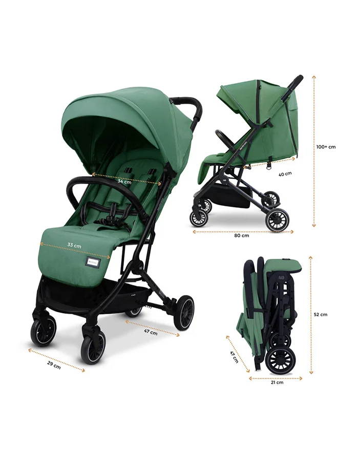 neobreez LITEX Ultra-Lightweight Cabin Size Approved Travel Stroller|Trolley Handle Compact Foldable Pushchair,  Baby Kids Todddler Stroller, Travel Trolley,  Waterproof UPF 50+Canopy, 0-3yrs,  15kg,  3yrs Warranty