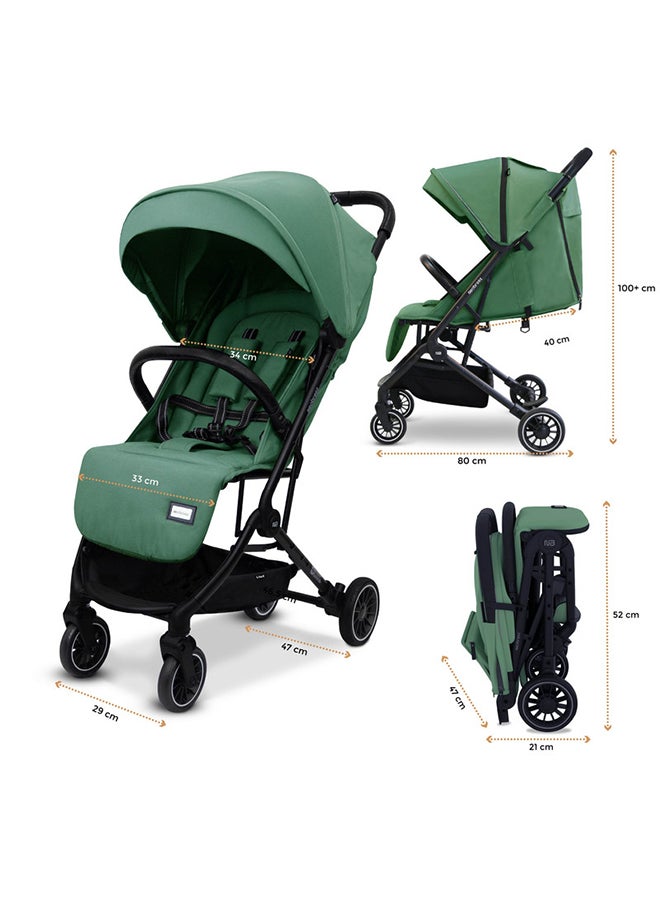 neobreez LITEX Lightweight Cabin Size Travel Baby Toddler Stroller|Trolley Handle Pushchair, Waterproof UPF 50+Canopy, Gift And String Bag, Phone Holder And Toy Strap, Reflective Sticker, 0-3yrs, 15kg, 3yrs Warranty  - Image 5