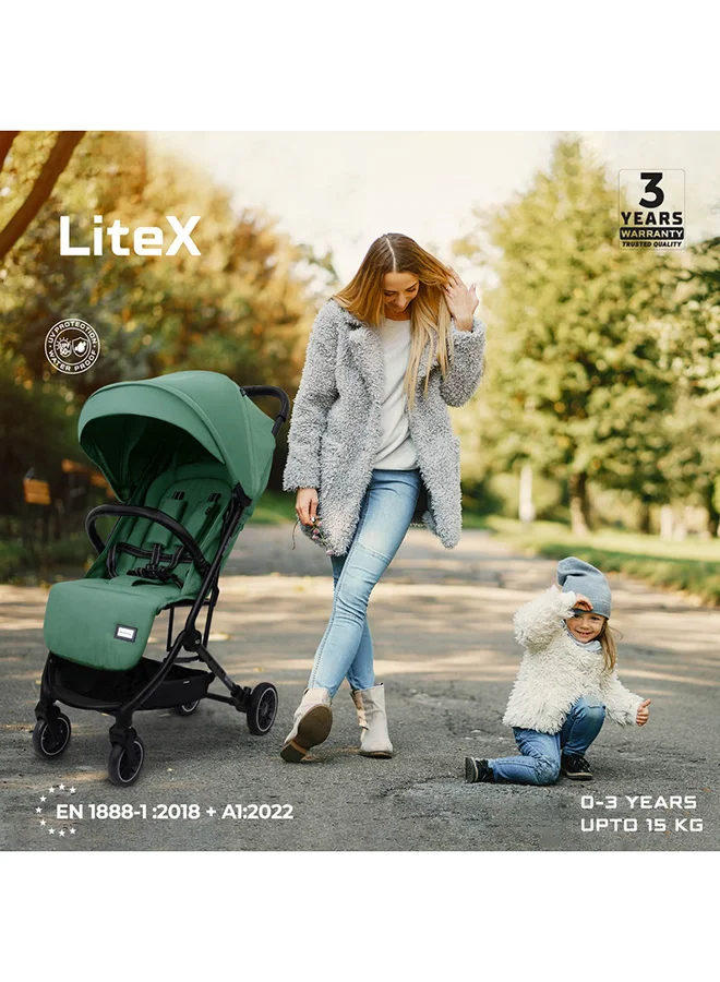 neobreez LITEX Ultra-Lightweight Cabin Size Approved Travel Stroller|Trolley Handle Compact Foldable Pushchair,  Baby Kids Todddler Stroller, Travel Trolley,  Waterproof UPF 50+Canopy, 0-3yrs,  15kg,  3yrs Warranty