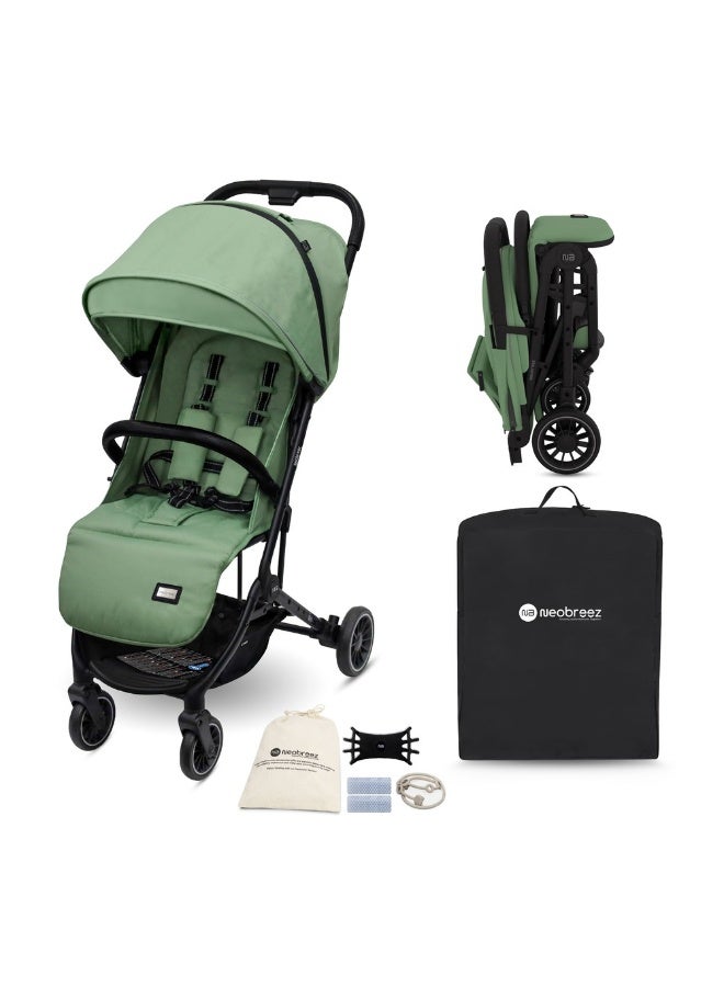 نيوبريز عربة أطفال  خفيفة الوزن معتمدة لحجم المقصورة، مقبض ترولي، قابلة للطي ومدمجة، مظلة مقاومة للماء بعامل حماية  +، للأطفال من - سنوات، ضمان  سنوات - Image 1
