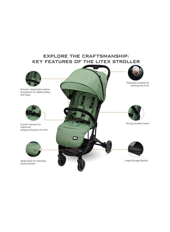 نيوبريز عربة أطفال  خفيفة الوزن معتمدة لحجم المقصورة، مقبض ترولي، قابلة للطي ومدمجة، مظلة مقاومة للماء بعامل حماية  +، للأطفال من - سنوات، ضمان  سنوات - Image 4