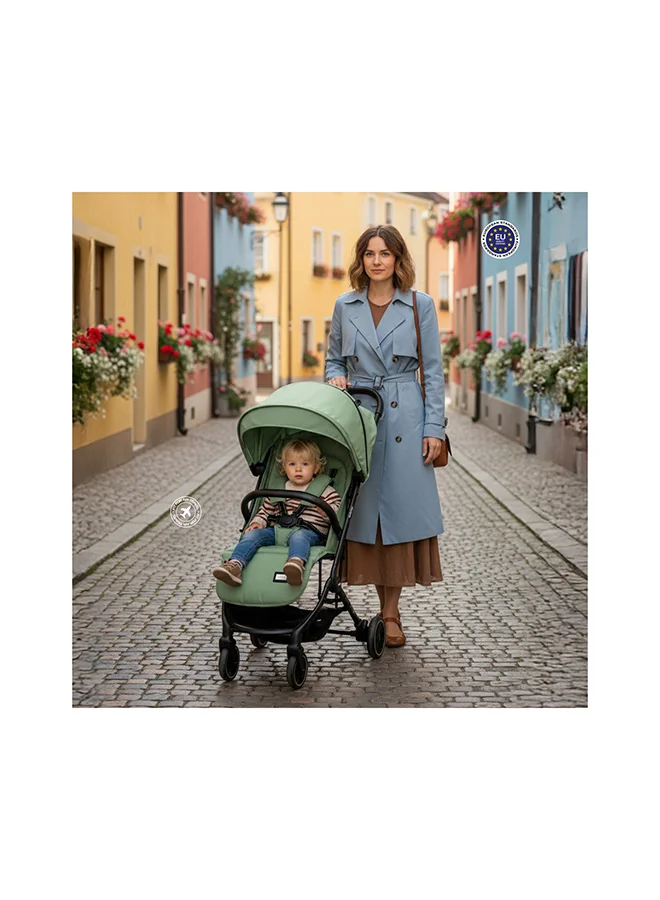 neobreez LITEX Ultra-Lightweight Cabin Size Approved Travel Stroller|Trolley Handle Compact Foldable Pushchair,  Baby Kids Todddler Stroller, Travel Trolley,  Waterproof UPF 50+Canopy, 0-3yrs,  15kg,  3yrs Warranty