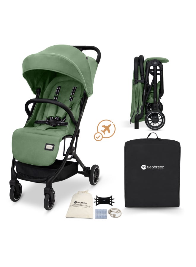neobreez LITEX Ultra-Lightweight Cabin Size Approved Travel Stroller|Trolley Handle Compact Foldable Pushchair,  Baby Kids Todddler Stroller, Travel Trolley,  Waterproof UPF 50+Canopy, 0-3yrs,  15kg,  3yrs Warranty - Image 1