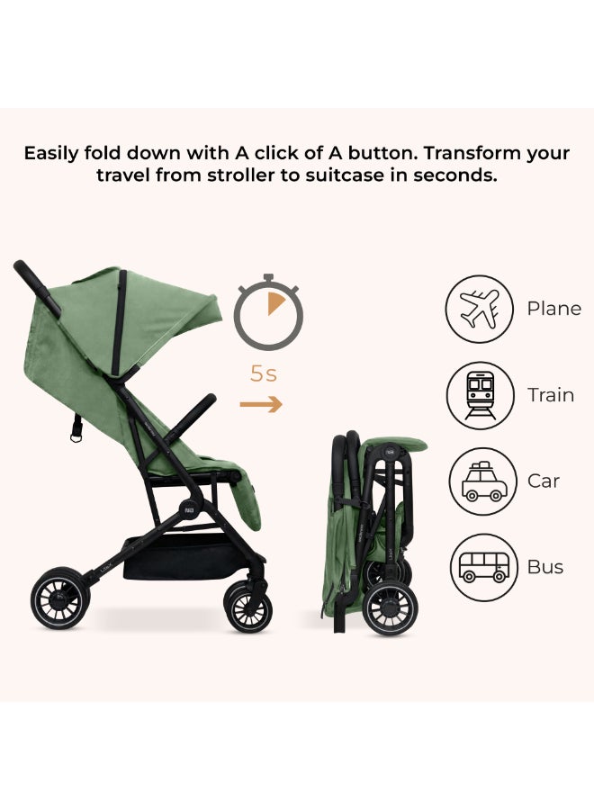 neobreez LITEX Ultra-Lightweight Cabin Size Approved Travel Stroller|Trolley Handle Compact Foldable Pushchair,  Baby Kids Todddler Stroller, Travel Trolley,  Waterproof UPF 50+Canopy, 0-3yrs,  15kg,  3yrs Warranty - Image 3