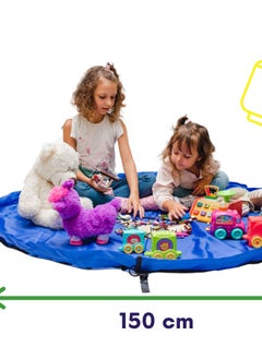 Daytoyz Toy Storage Bag, Organiser Bags, Children Play Mat 60 inch (150cm) - Portable Child Toy Organiser  - Image 1