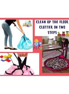 Daytoyz Toy Storage Bag, Organiser Bags, Children Play Mat 60 inch (150cm) - Portable Child Toy Organiser  - Image 2