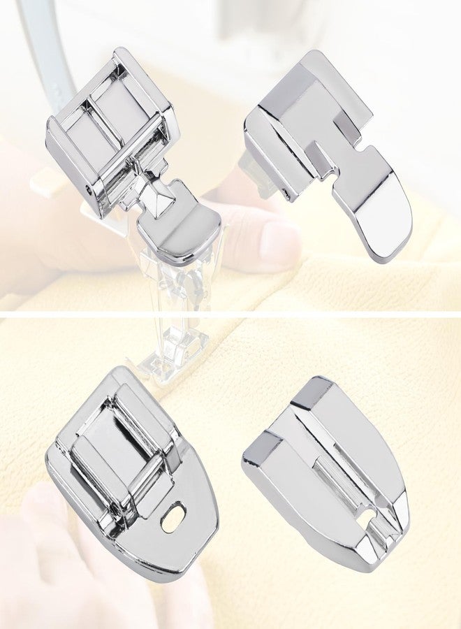 XIHIRCD 2 Pieces Zipper Foot and Invisible Zipper Foot, Multifunctional Presser Foot Set for Snap On Singer, Brother, Janome, Babylock Low Shank Sewing Machines - Image 3