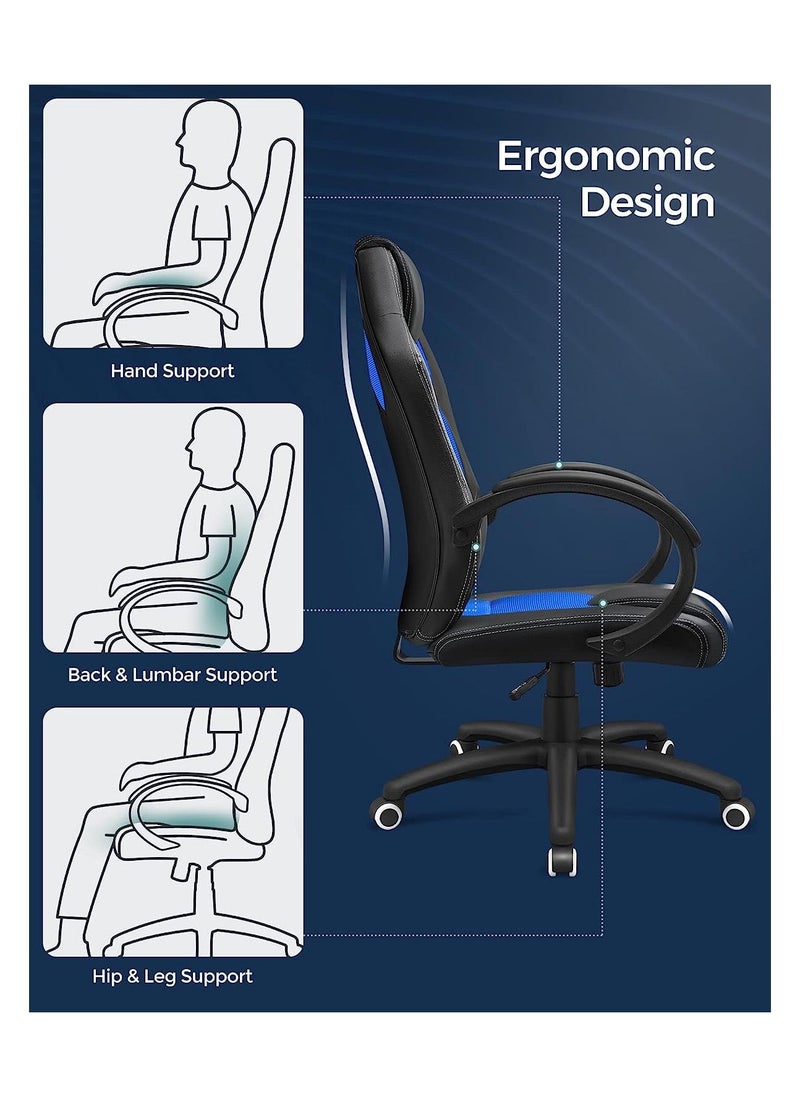 Gaming Chair Luxury Gaming Throne: Height Adaptable Racing Chair with 360 Degree Swivel and Premium Tilt Mechanism for Home Office