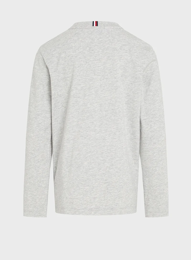 TOMMY HILFIGER MONOTYPE FLOCK REGULAR TEE LS