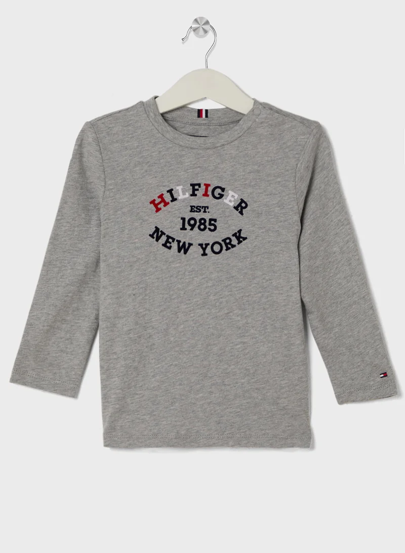 TOMMY HILFIGER MONOTYPE FLOCK REGULAR TEE LS