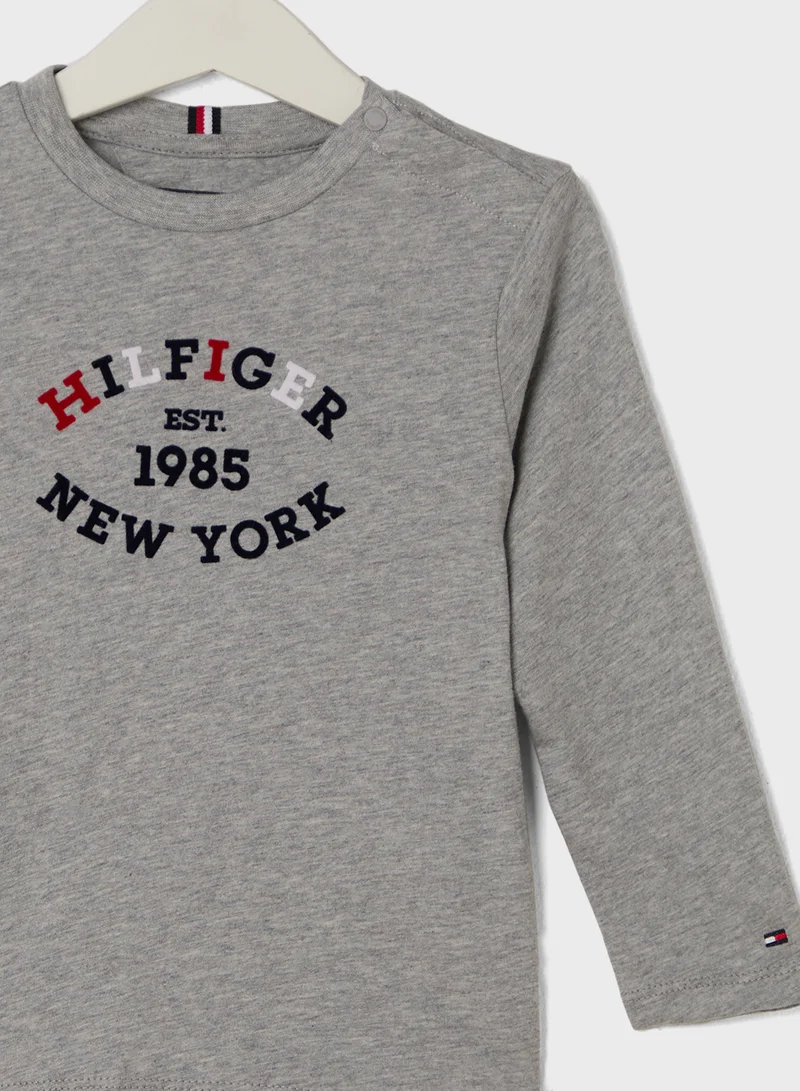 TOMMY HILFIGER MONOTYPE FLOCK REGULAR TEE LS
