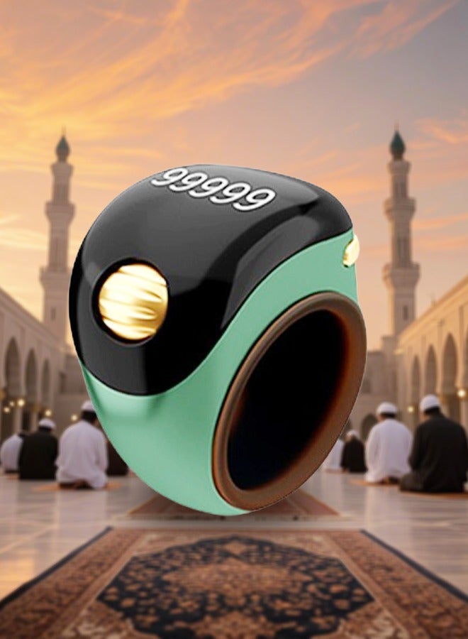 Multi-Function Tasbeeh Ring, Vibrating Smart Counter with OLED Waterproof Screen, Suitable for Maintaining Concentration During Meditation - Image 1