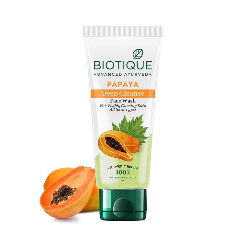 Biotique Bio Papaya Exfoliating Face Wash For All Skin Types, 150ml / 3.38 Fl. Oz. - Image 1