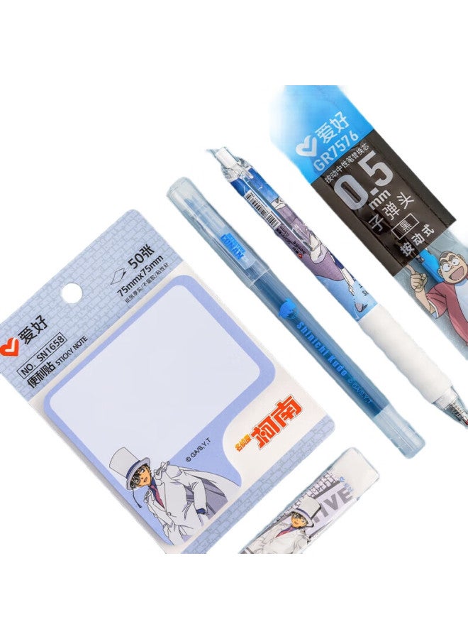 Aihao Detective Conan Collaboration Stationery Blind Box, Children'S Small Gift, Elementary School Classroom Prize, Back-To Gift (Includes 5 Stationery Items) - Image 2