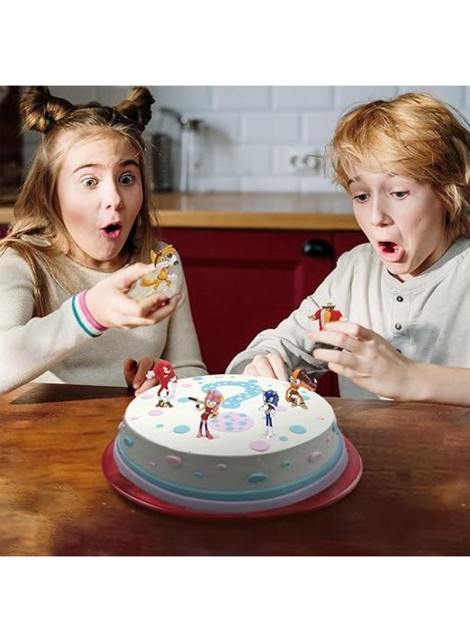 HALAMODO 6Pcs/Set Sonic Figures Hedgehog Toys PVC Toy Sonic Shadow Tails Characters Figure Toys For Children Animals Toys Set - Image 5