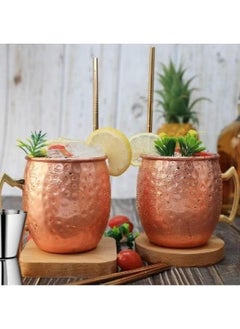 1-Pieces Moscow Mule Cup Stainless Steel Copper Hammered Cups Ice Drinking Cup Rose Gold-B 530ml - pzsku/ZF6EEC8CF505417AB4A5FZ/45/_/1719653243/5a929a59-0c09-4f0c-93d1-d0659d5b1d30