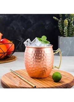 1-Pieces Moscow Mule Cup Stainless Steel Copper Hammered Cups Ice Drinking Cup Rose Gold-B 530ml - pzsku/ZF6EEC8CF505417AB4A5FZ/45/_/1719653246/e77ff4e7-a0e5-4310-9b12-ddc77c384625