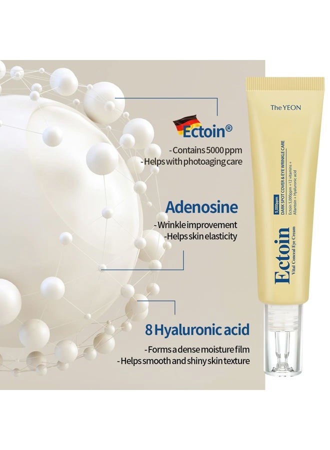 THE YEON Ectoin Vital Conceal Eye Cream (20ml 0.67 fl. oz.) Concealer Makeup, Dark Spot Cover, Natural Coverage,Eye Care for - Image 5