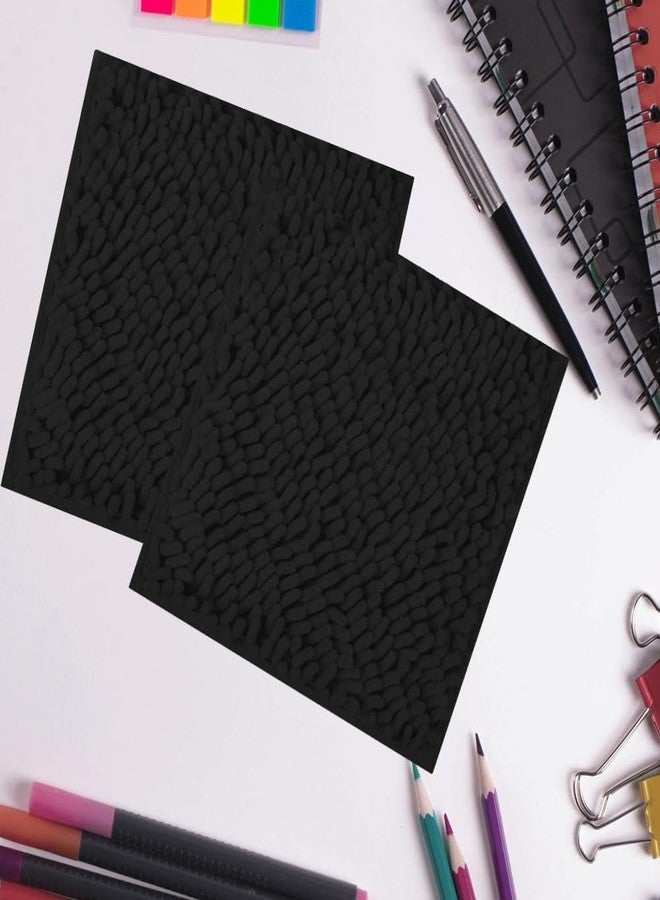 Gosodeny 10'' Locker Rug Black School Cute Locker Decor with Anti-Slip Backing Chenille Material Furry and Cute Style Locker Accessories - Image 4