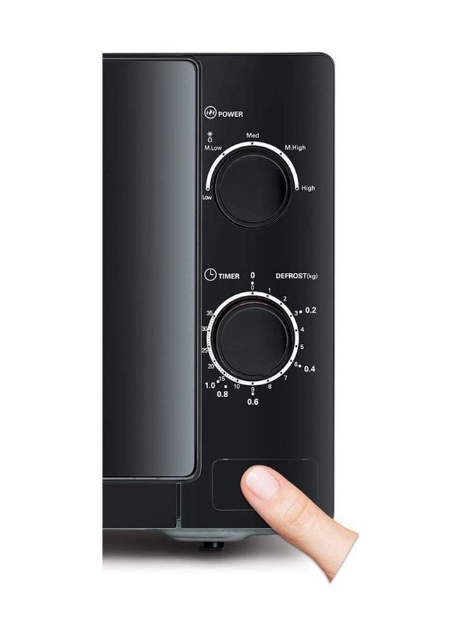 BLACK+DECKER Microwave Oven With Defrost Function 20 L 700 W MZ2020PSA-B5 Black/Silver - Image 4