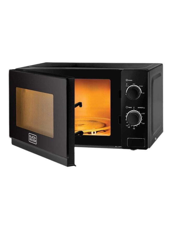 BLACK+DECKER Microwave Oven With Defrost Function 20 L 700 W MZ2020PSA-B5 Black/Silver - Image 3