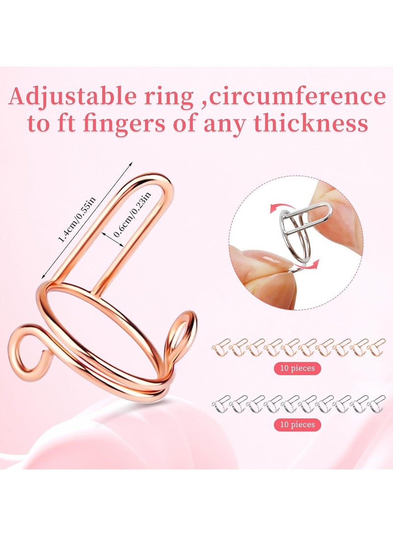 Wudu Nail Rings, Size Adjustable Nail Rings with 120Pcs Adhesive Nail Tabs, Reusable Detachable Nail Rings for Halal Nail, Muslim Wearing Manicure Nails - Image 3