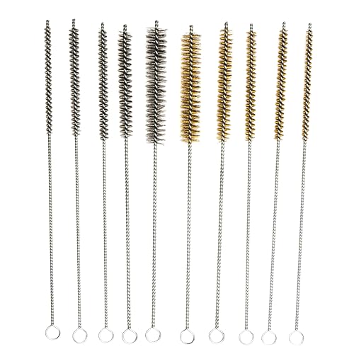 PMD Products 10-Piece Tube Cleaning Brush Kit | Brass Wire Bore Brushes & Stainless Steel Brushes 12" Long (1/4" to 3/4") for Tubes, Cylinders, and Narrow Spaces - Image 1