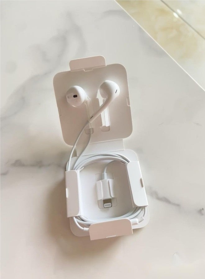Lightning Headphones for Apple iPhone 11/12/13/14 Pro Max - Flat Connector With Noise Cancellation  - Image 3