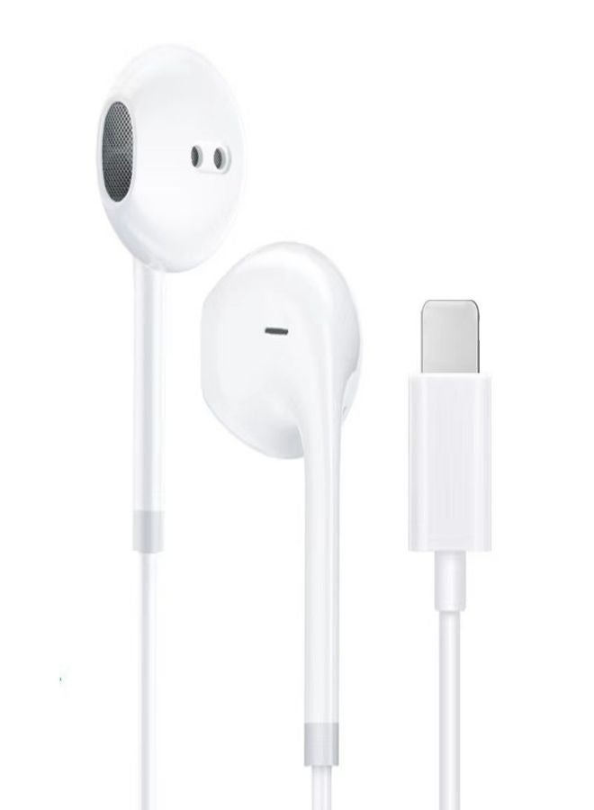 Lightning Headphones for Apple iPhone 11/12/13/14 Pro Max - Flat Connector With Noise Cancellation  - Image 1