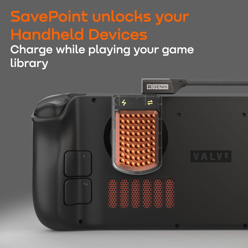 GENKI SavePoint Mini Gaming SSD Enclosure, Portable Console M.2 2230 NVMe Enclosure Case, MagSafe Compatible, Capacitor, 100W Passthrough, 10Gbps Store for Steam Deck, ROG Ally, iPhone, PC - Image 2