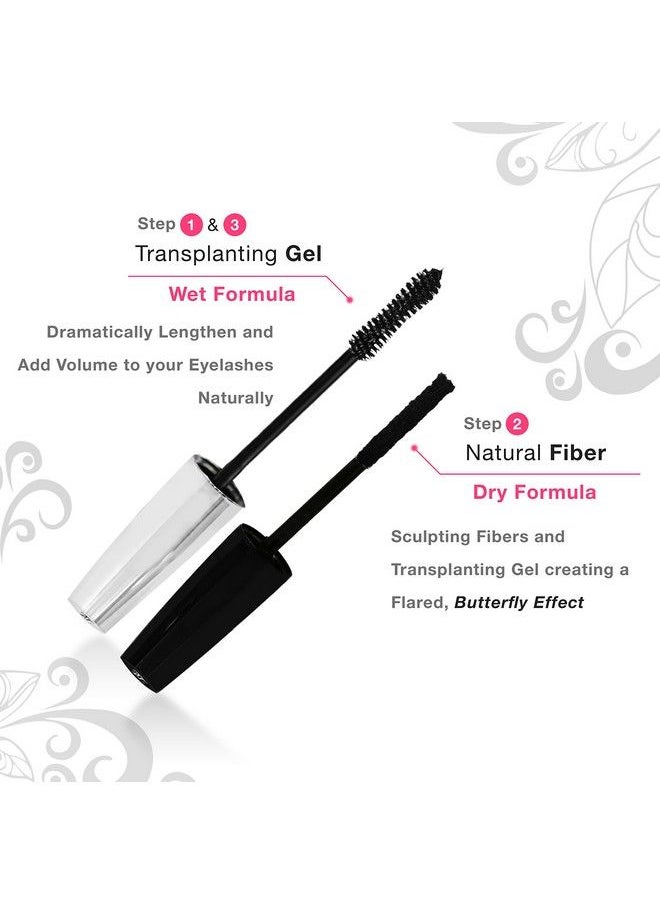 Lagure - 400x Silk Fiber Lash Mascara Best for Thickening & Lengthening Eyelashes Premium Quality Last All Day Waterproof Smudge proof Hypoallergenic Includes Carry Case - Image 1