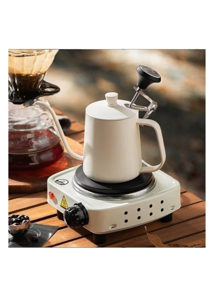 Liying 350ml Stainless Steel Pour over Coffee Kettle Drip Coffee Pot withLid, Long Narrow Spout Coffee Pot Tea Stove Kettles for Home Brewing, Camping and Traveling (White) - Image 5