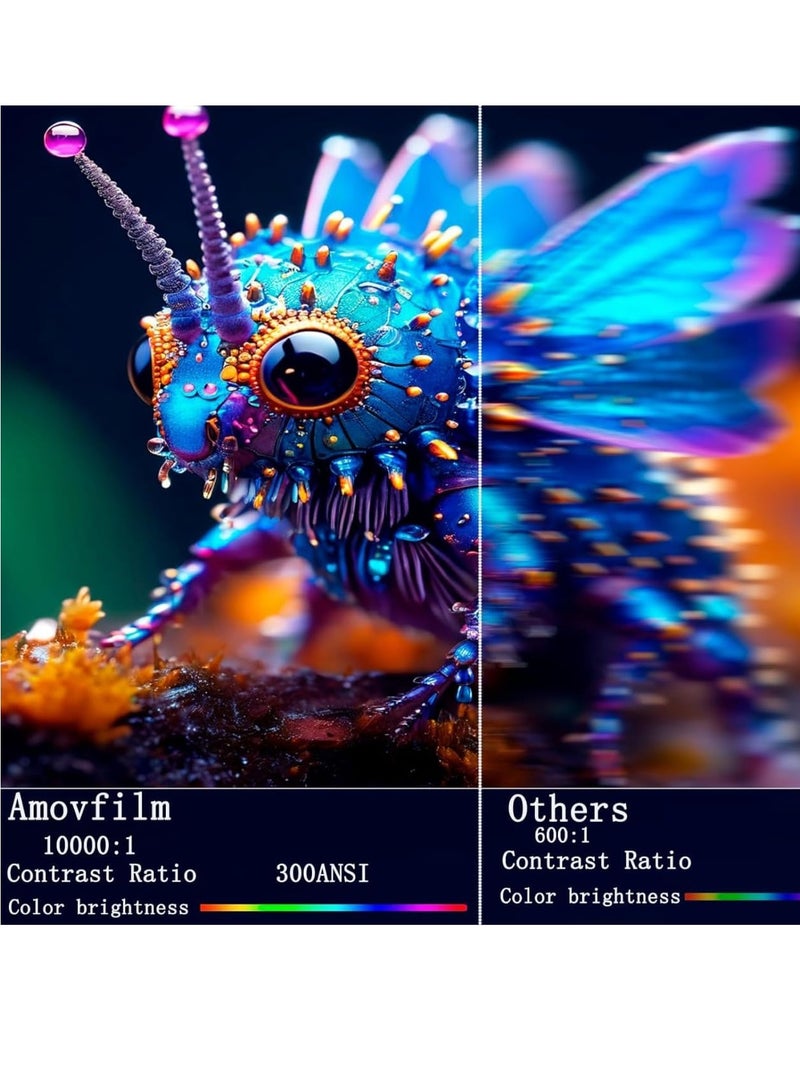 Smartbarry 4K 1080P Mini Projector with WiFi & Bluetooth Portable Premium Android OS Projector, 210° Rotatable Stand, 8000+ Built-in Apps, Dust Removal & Heat Dissipation Design - Image 4