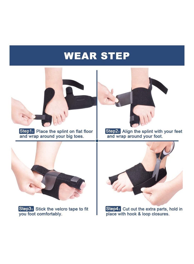 SYOSI Bunion Corrector Relief Protector Sleeves Kit Splints Big Toe Straightener for Hallux Valgus Aid Surgery 4 Pcs - Image 5