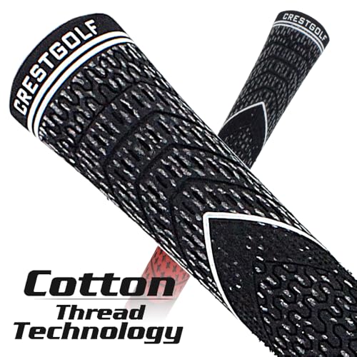 Crestgolf Multi -Compound Golf Grips, Standard Size All-Weather Control Thread Technology Rubber Combine with Carbon Yard, Anti-Slip-Set of 13(Red,Standard Size) - Image 2