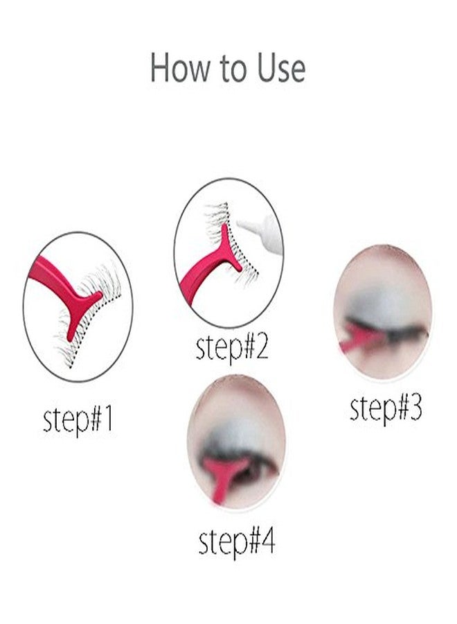 Gugzy® Siempre21 Stainless Steel False Eyelashes Extension Applicator Tool Fish Tail Clip Auxiliary Clip Tweezers Nipper Tool (1, Pink) - Image 1